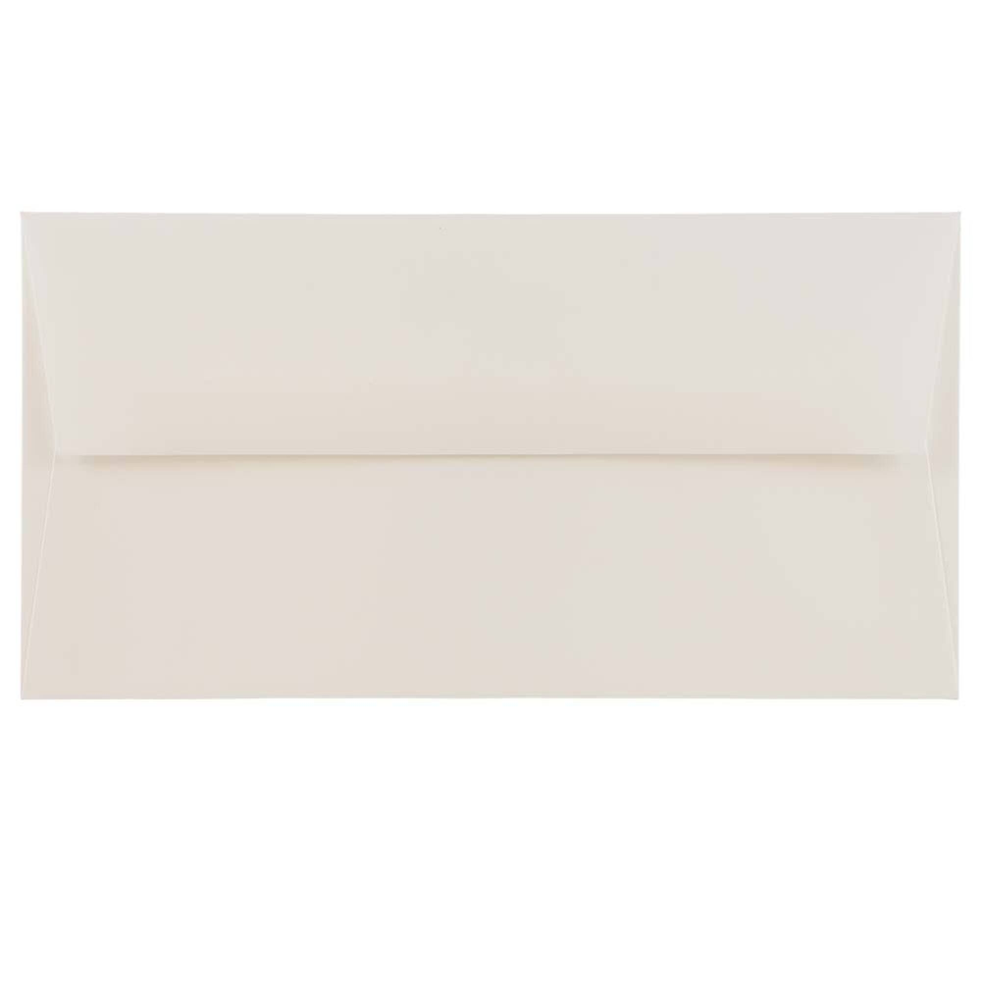 JAM Paper 3.825" x 7.5" Bright White Wove Monarch Strathmore Invitation Envelopes, 50ct.